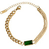 Wholesale Jewelry Elegant Retro Square 304 Stainless Steel Artificial Rhinestones 18K Gold Plated Plating Inlay Bracelets Earrings Necklace