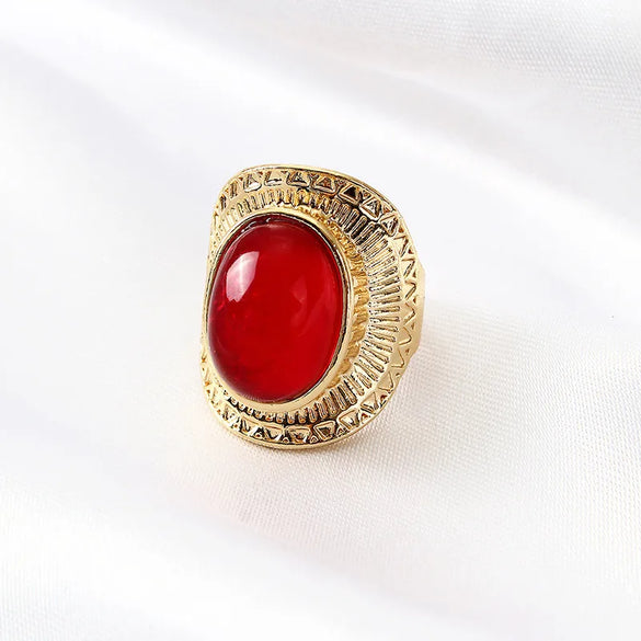 Elegant Retro Streetwear Geometric Alloy Carving Women'S Rings