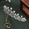 Elegant Rhinestone Crown Hairband For Women Electroplated Alloy Bridal Wedding Headpiece