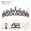 Elegant Rhinestone Crown Hairband For Women Electroplated Alloy Bridal Wedding Headpiece