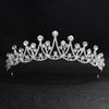 Elegant Rhinestone Crown Hairband For Women Electroplated Alloy Bridal Wedding Headpiece