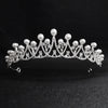 Elegant Rhinestone Crown Hairband For Women Electroplated Alloy Bridal Wedding Headpiece