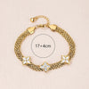 Elegant Rhombus Titanium Steel Plating Inlay Artificial Diamond Bracelets