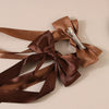 Elegant Ribbon Bow Duckbill Clip Hairpin Handmade Fabric Highend Women's Headwear