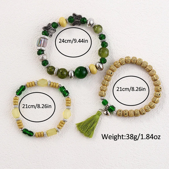 Elegant Romantic Shiny Tassel Butterfly Arylic Alloy Mostacilla Wholesale Jewelry Set