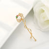 Elegant Rose Color Geometric Zircon Copper Side Hair Clip For Women Fashion Hair Accessory