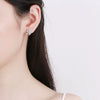 Elegant Rotatable Windmill Geometry Earrings For Women In 925 Sterling Silver With Electroplated Finish Fashion Jewelry