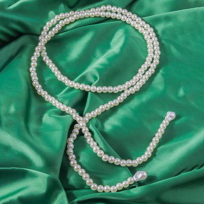 Elegant Round Artificial Pearl Beaded Women's Necklace