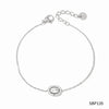 304 Stainless Steel 16K Gold Plated White Gold Plated Gold Plated Elegant Inlay Round Zircon Bracelets Earrings Necklace