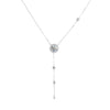 Elegant Round Tassel Sterling Silver Moissanite Zircon Necklace In Bulk