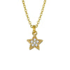 Elegant S925 Silver Star Pendant Necklace With Zircon Five Pointed Star O Chain Clavicle Necklace For Couples
