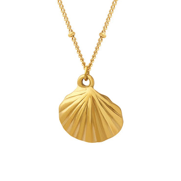 Elegant Shell Titanium Steel Pendant Necklace Plating Stainless Steel Necklaces