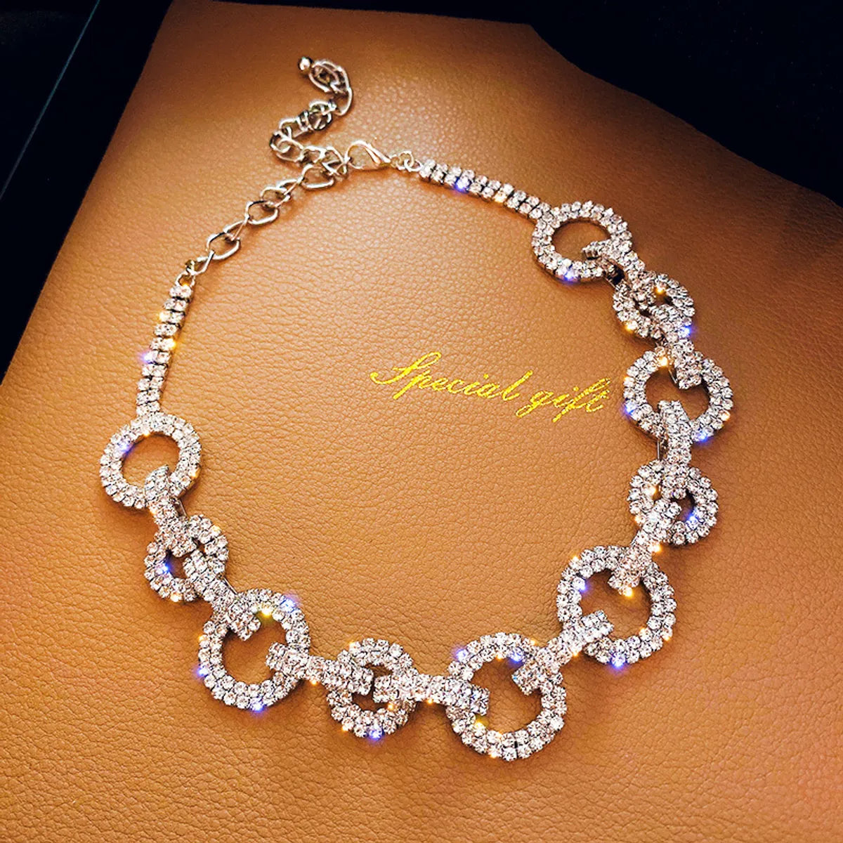 Elegant Shiny Geometric Artificial Rhinestones Alloy Wholesale Choker