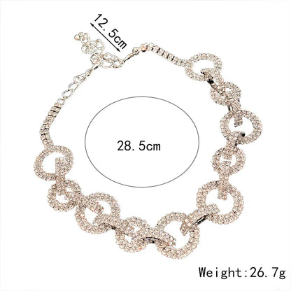 Elegant Shiny Geometric Artificial Rhinestones Alloy Wholesale Choker