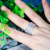 Elegant Shiny Geometric Copper Plating Inlay Zircon Rose Gold Plated White Gold Plated Rhodium Plated Rings