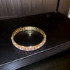 Elegant Shiny Round Flower Alloy Inlay Rhinestones Women'S Bangle