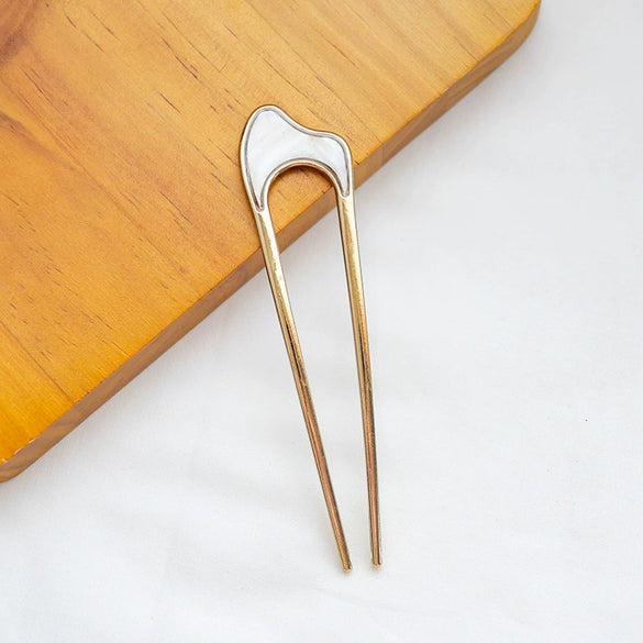 Elegant Simple Alloy U Shaped Hair Pin Antique Style Metal Hair Needle With Fine Craftsmanship