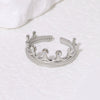 Elegant Simple Crown Design Light Luxury 18K Gold Plated Stainless Steel Ring For Women