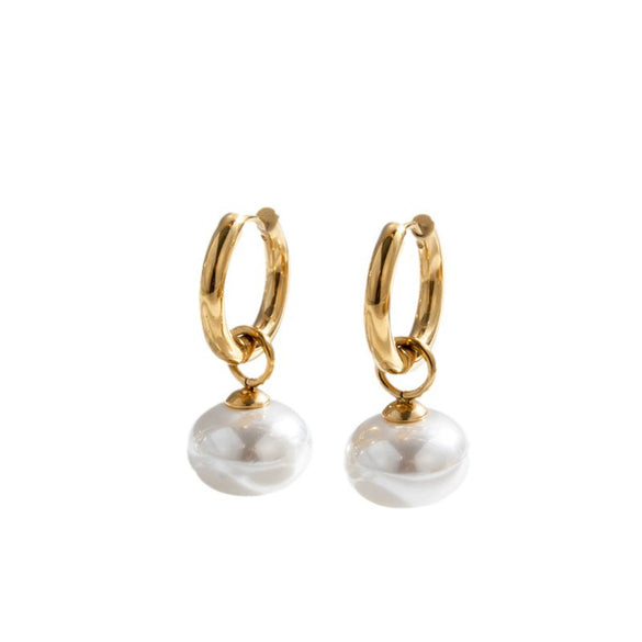 Elegant Simple Fashion Titanium Steel Geometric Light Luxury French Retro Earrings