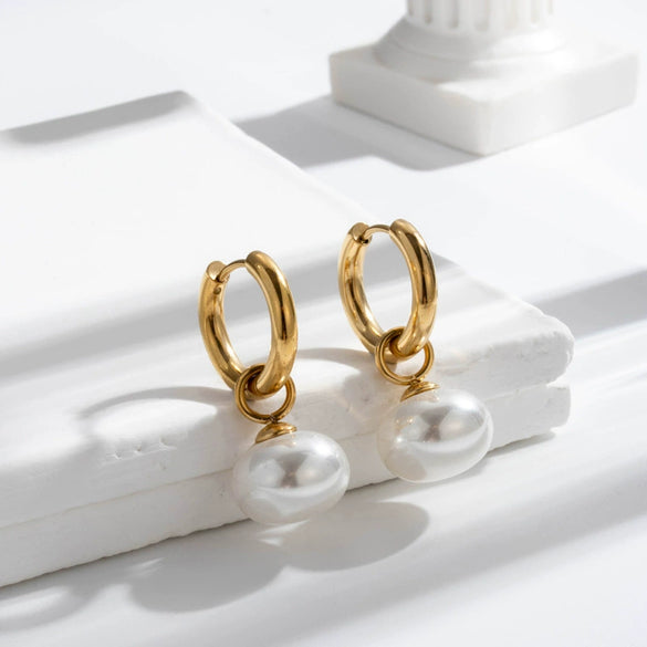 Elegant Simple Fashion Titanium Steel Geometric Light Luxury French Retro Earrings