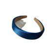 Elegant Simple Satin Texture Solid Color Fabric Sponge Headband Handmade Fashion Hair Hoop Sweet Cute Style