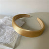 Elegant Simple Satin Texture Solid Color Fabric Sponge Headband Handmade Fashion Hair Hoop Sweet Cute Style