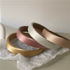 Elegant Simple Satin Texture Solid Color Fabric Sponge Headband Handmade Fashion Hair Hoop Sweet Cute Style