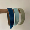 Elegant Simple Satin Texture Solid Color Fabric Sponge Headband Handmade Fashion Hair Hoop Sweet Cute Style