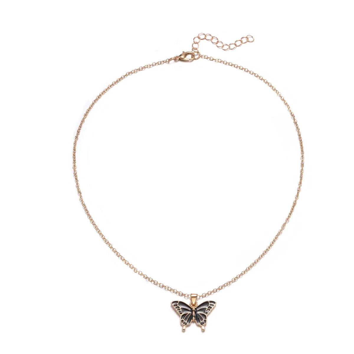 Elegant Simple Style Butterfly Alloy Wholesale Pendant Necklace