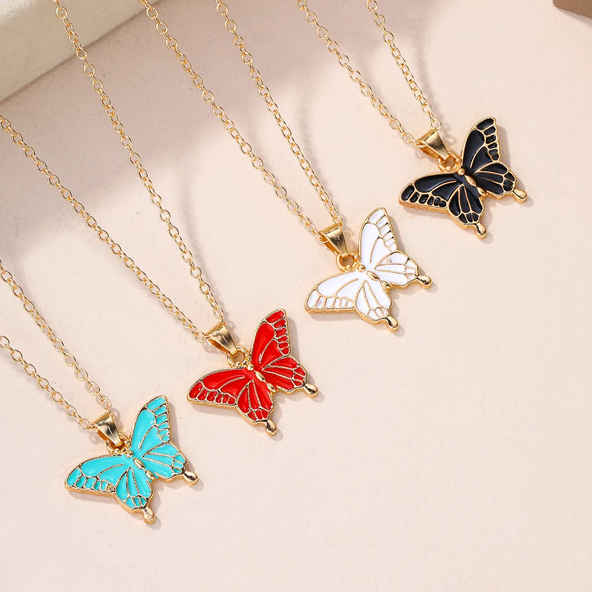 Elegant Simple Style Butterfly Alloy Wholesale Pendant Necklace