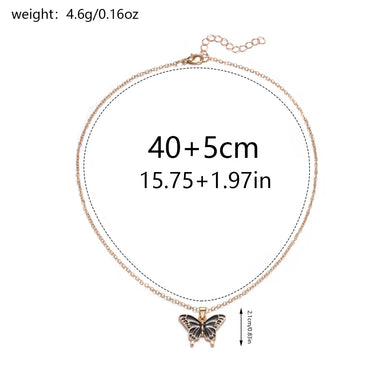 Elegant Simple Style Butterfly Alloy Wholesale Pendant Necklace