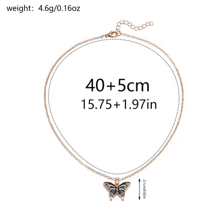 Elegant Simple Style Butterfly Alloy Wholesale Pendant Necklace