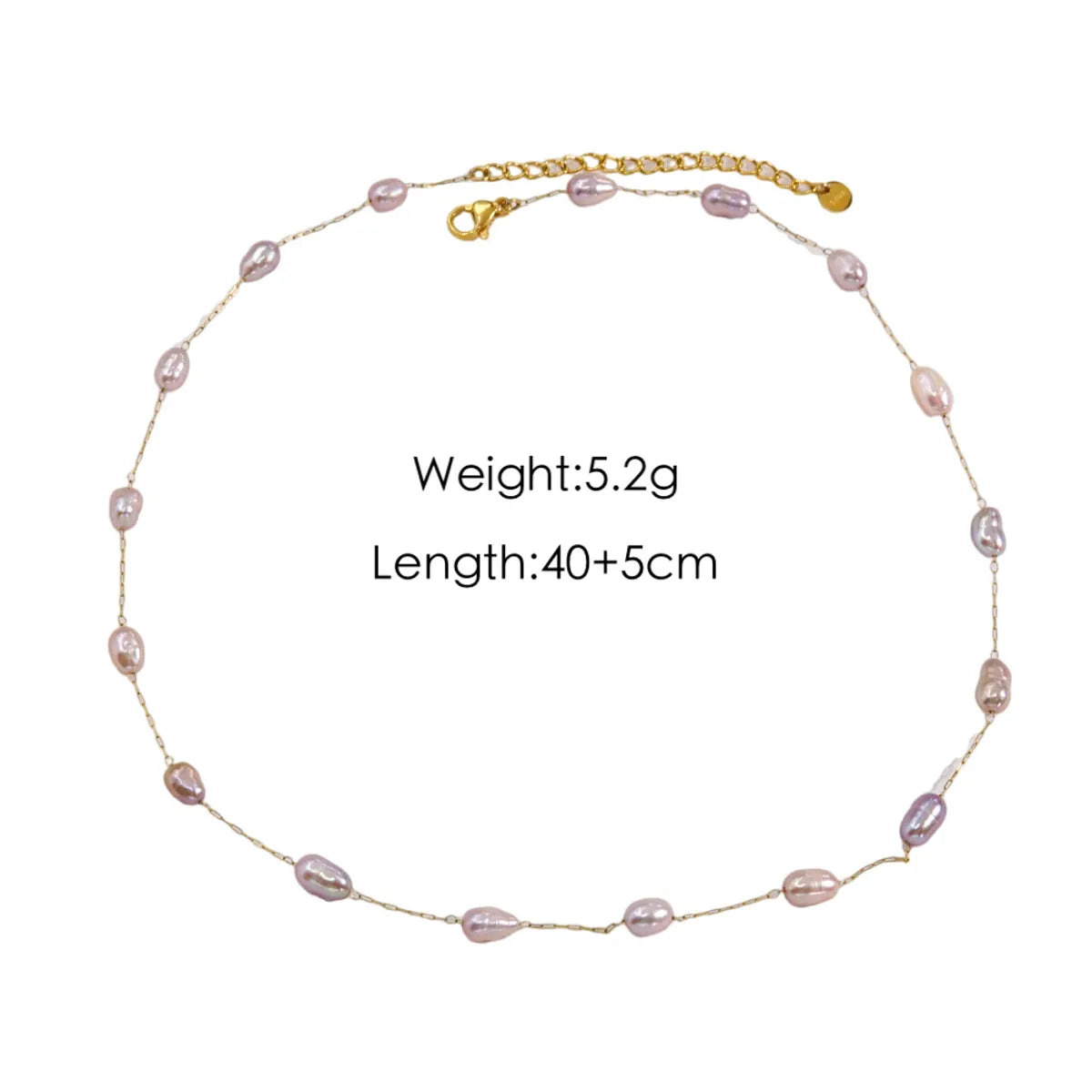 Elegant Simple Style Classic Style Geometric Stainless Steel Freshwater Pearl Bracelets Anklet Necklace