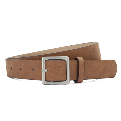 Elegant Simple Style Classic Style Solid Color Pu Leather Alloy Women'S Leather Belts