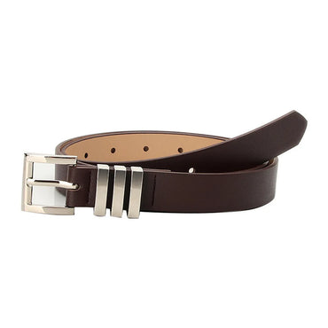 Elegant Simple Style Classic Style Solid Color Pu Leather Plating Women'S Leather Belts