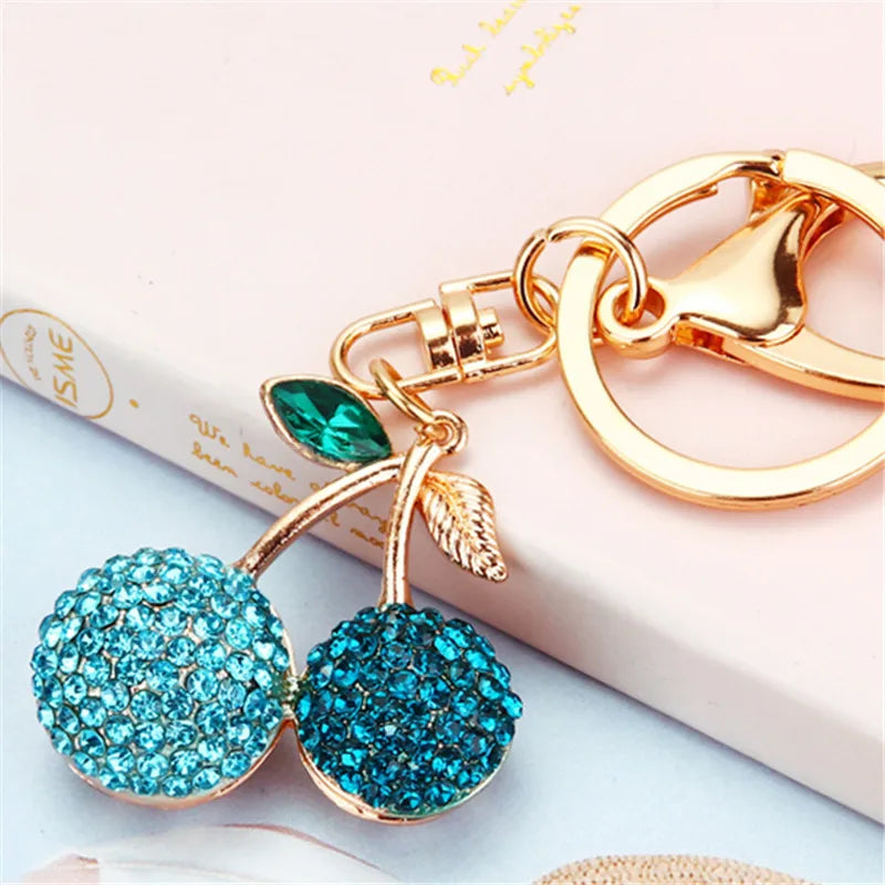 Elegant Simple Style Color Block Metal Inlay Rhinestones Women'S Keychain