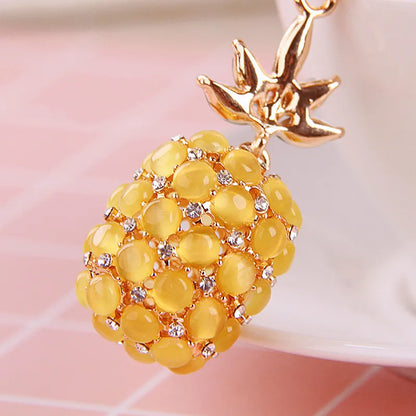 Elegant Simple Style Color Block Metal Inlay Rhinestones Women'S Keychain