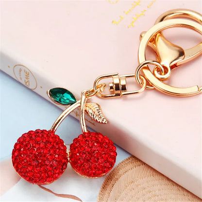 Elegant Simple Style Color Block Metal Inlay Rhinestones Women'S Keychain