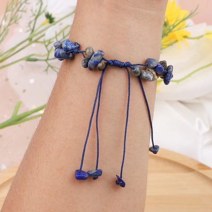 Elegant Simple Style Color Block Natural Stone Beaded Women'S Drawstring Bracelets