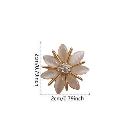 Elegant Simple Style Four Leaf Clover Flower Alloy Opal Women'S Brooches