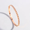 Elegant Simple Style Geometric 304 Stainless Steel 18K Gold Plated White Gold Plated Gold Plated Zircon Bangle In Bulk