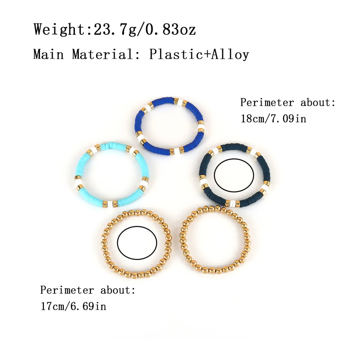 Elegant Simple Style Geometric Alloy Plastic Wholesale Bracelets