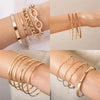 Elegant Simple Style Geometric Alloy Plating 18k Gold Plated Women'S Bangle