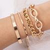 Elegant Simple Style Geometric Alloy Plating 18k Gold Plated Women'S Bangle