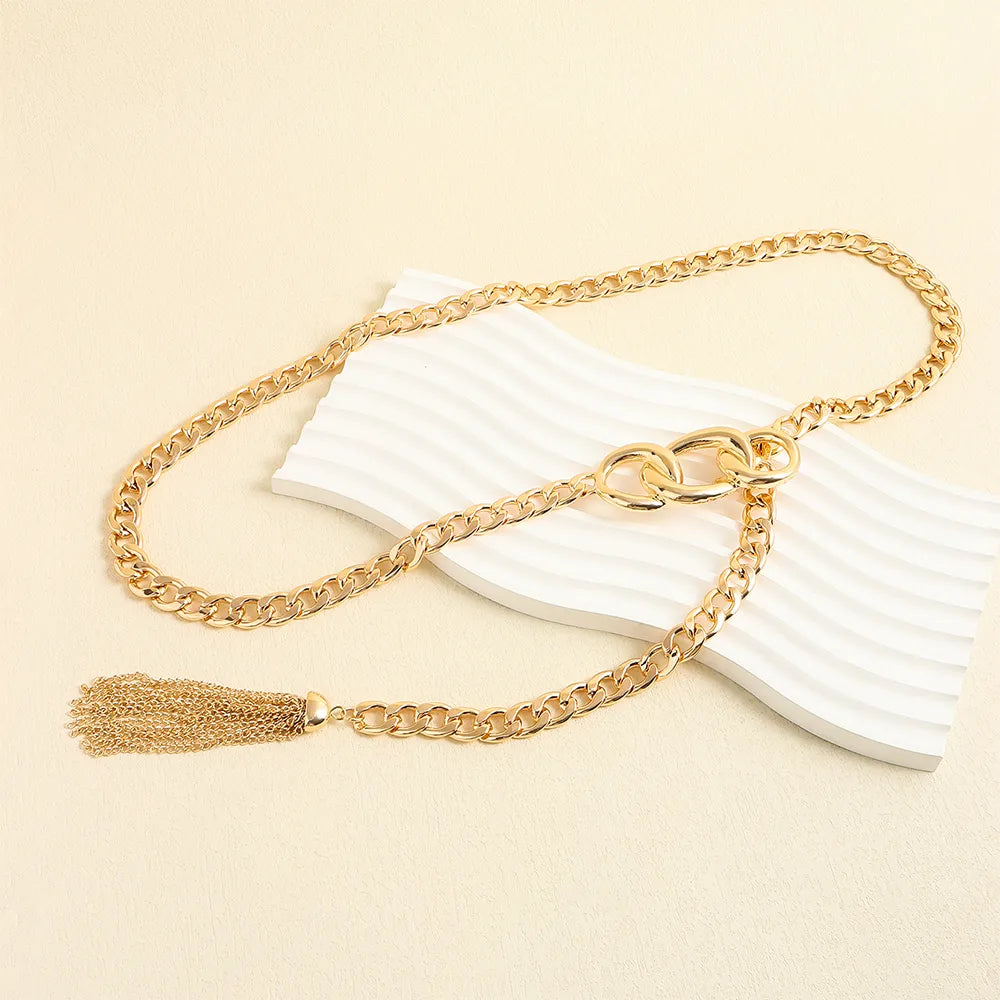 Elegant Simple Style Geometric Alloy Plating Women'S Chain Belts