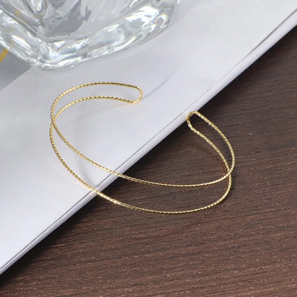 Elegant Simple Style Geometric Copper Plating Hollow Out 18k Gold Plated Bangle