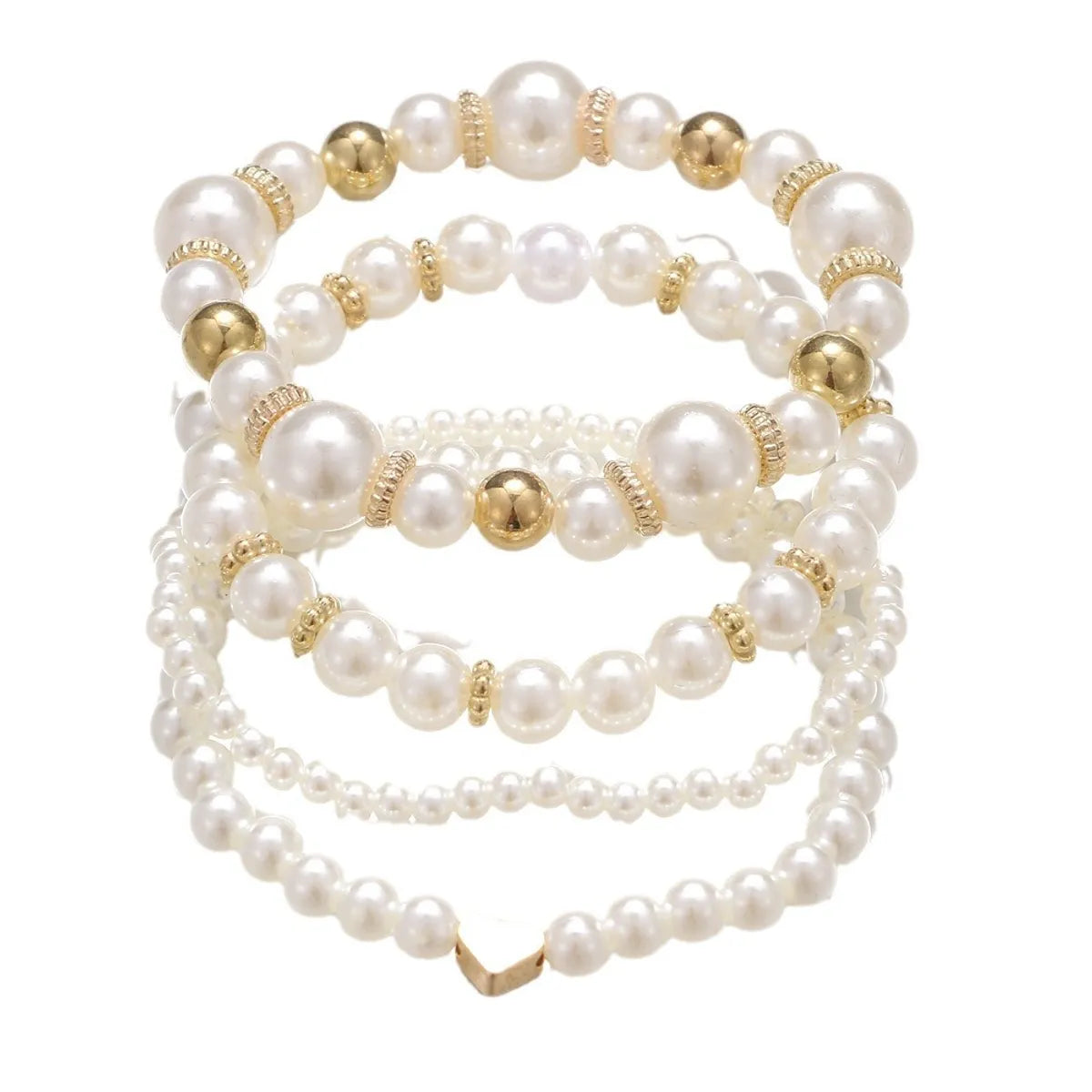 Elegant Simple Style Geometric Imitation Pearl Unisex Bracelets