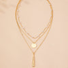 Elegant Simple Style Geometric Round Water Droplets Metal Zinc Alloy Wholesale Three Layer Necklace