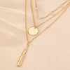 Elegant Simple Style Geometric Round Water Droplets Metal Zinc Alloy Wholesale Three Layer Necklace