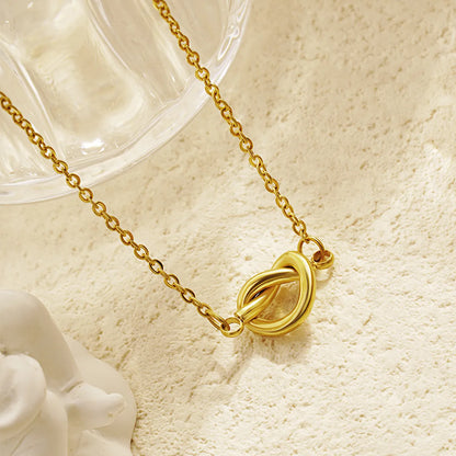 Elegant Simple Style Geometric Stainless Steel Plating 18k Gold Plated Necklace